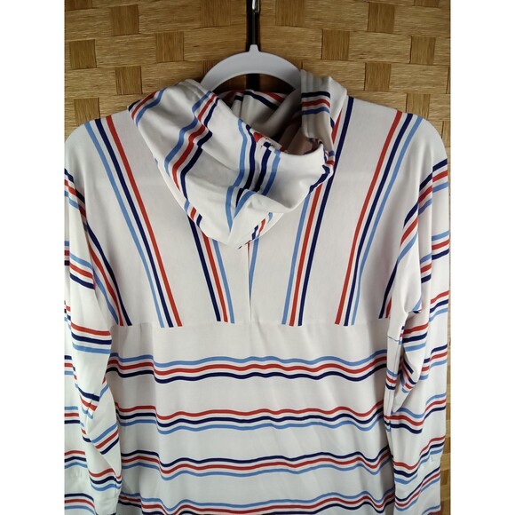 Lu La Roe Pullover Hoodie Size L Striped Kangaroo Pockets Long Sleeve - Picture 9 of 11